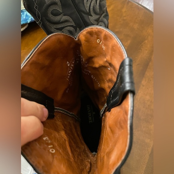 Dan Post Milwaukee Black Western Cowboy Boots 10.5 Extra Wide - Picture 10 of 12